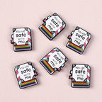 Silicone Focal Beads Library Reed Duck Book Phrase Set 20pcs 15