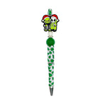 Silicone Focal Beads Christmas Jack And Grinch Wearing Santa Hats 20pcs 3