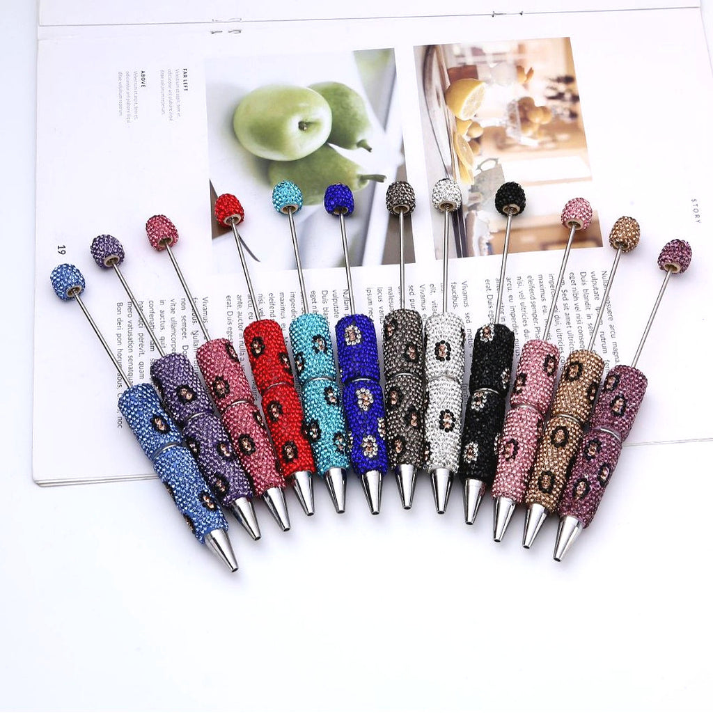 Beadable Pen Double Pack Leopard Print