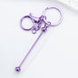Beadable UV Plating DIY Metal Keychain