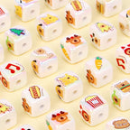 Adorable Cheerful Cartoon Dog Printed Acrylic Square Beads 14mm 10pcs