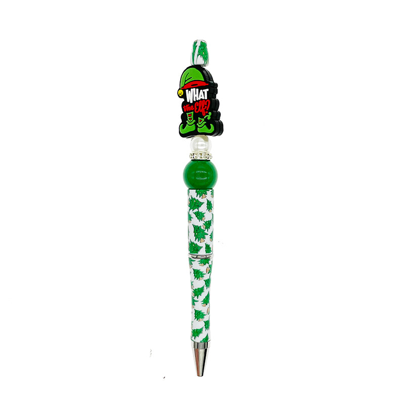 Silicone Focal Beads Christmas Grinch What the Elf Lettering 20pcs 3