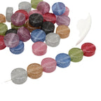 Glitter Flat Round Resin Beads 12mm Shiny Sparkle Colors 50pcs 5