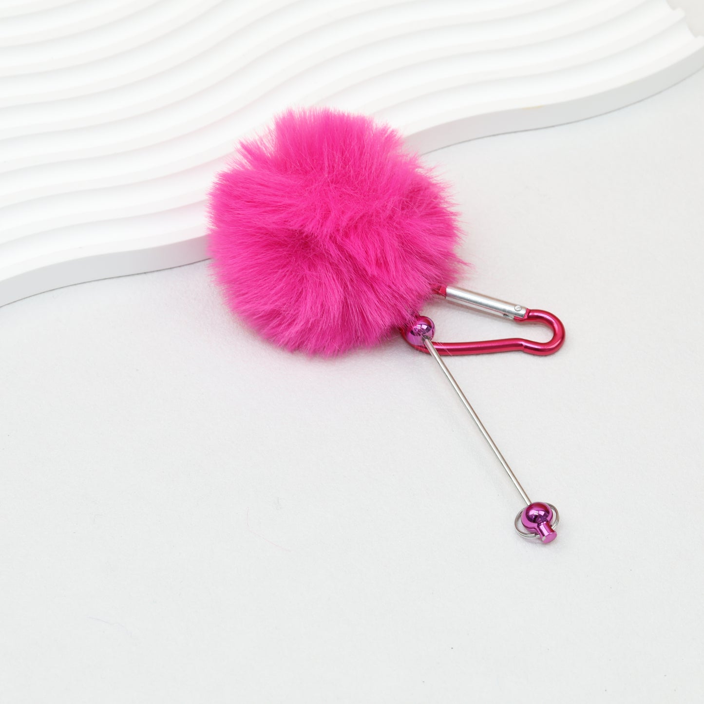 Beadable Ball Top Climbing Buckle Metal Plastic Colorful 14.5cm
