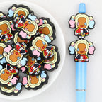 Harley Quinn Character Silicone Focal Beads 20pcs