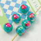 Cream Color Heart Acrylic Beads 16mm Glossy Finish 10pcs 7