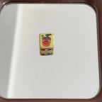 Square Acrylic Beads 14mm Puppy in Tomato Glossy Colors 10pcs 8
