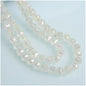 Faceted Glass Beads 10mm Matte Frosted Wavy Line Pattern 70pcs 5
