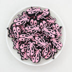 Pink Ballet Shoe Silicone Focal Beads 20 pcs