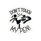 Silicone Focal Beads Dont Touch My Pen Bold Text Illustration 20pcs