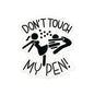 Silicone Focal Beads Dont Touch My Pen Bold Text Illustration 20pcs