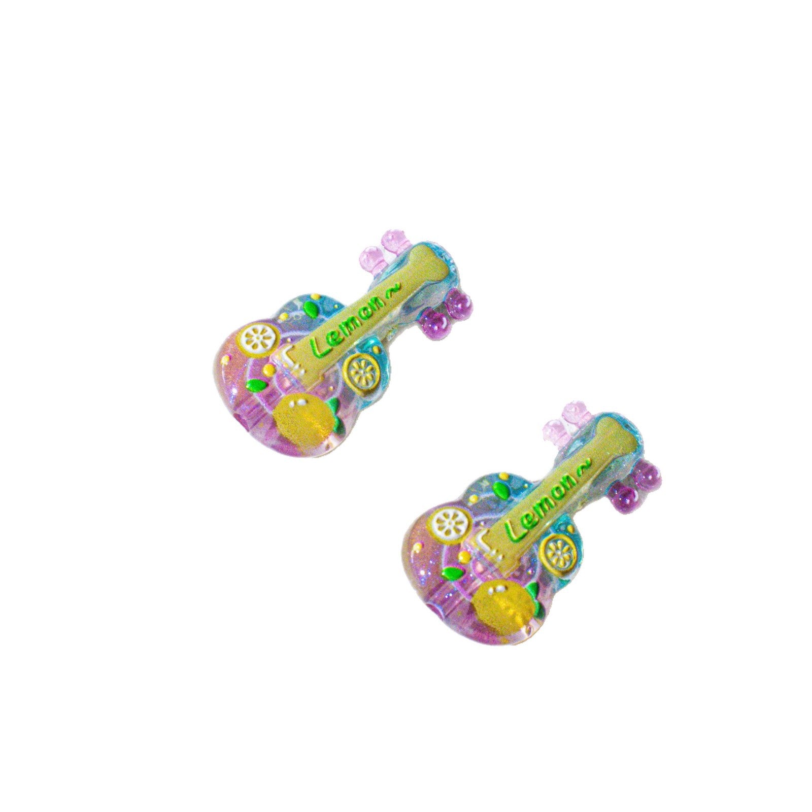 22mm Transparent Glow Colorful Guitar Acrylic Beads 20pcs 5