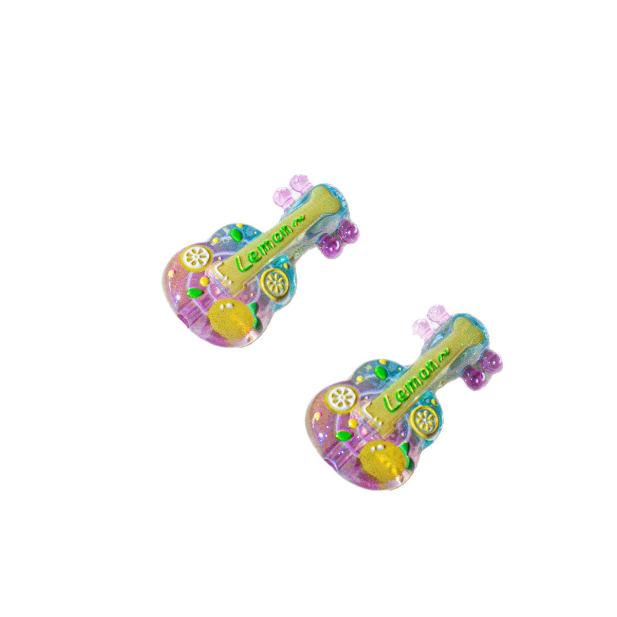 22mm Transparent Glow Colorful Guitar Acrylic Beads 20pcs 5