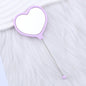 Beadable Plastic Mirrors Handheld Heart-shaped