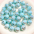 Laser Round Acrylic Beads 16mm Iridescent Glossy Colors 10pcs 3
