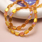 Electroplated Hexagon Glass Beads 10mm Transparent Iridescent 10pcs 10