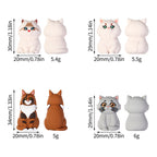 3D Cute Persian Maine Cat Silicone Focal Beads 20pcs 8