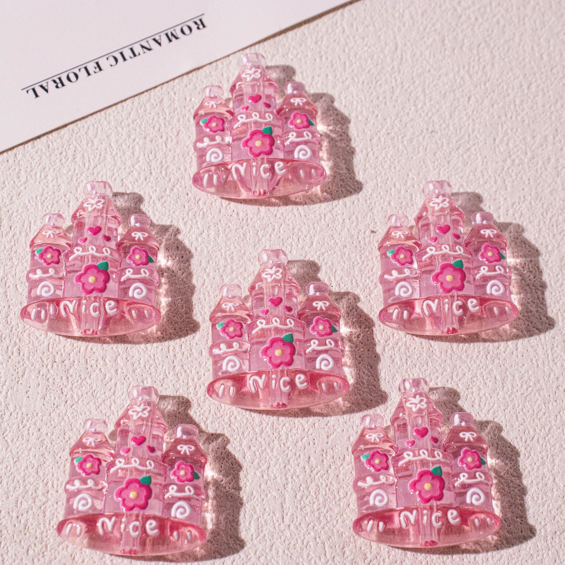 Fantasy Castle Resin Beads 24mm for Jewelry Making 20pcs 6