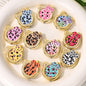 Leopard Print Cat Face Acrylic Button Beads 24mm 10pcs