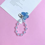 Acrylic Flower Laser Butterfly Beaded Keychain Translucent Colorful 6