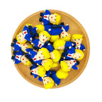 Silicone 3D Focal Beads Blue Suit Men Front View 2