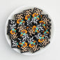 Silicone Focal Beads Western Cow Pattern Mom With Turquoise Sunflower 20pcs