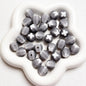 Frosted Round Acrylic Beads 16mm Bicolor White Cross 10pcs 9