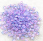 Pentagonal Star Glass Beads 8mm Transparent Pastel Colors 30pcs 6