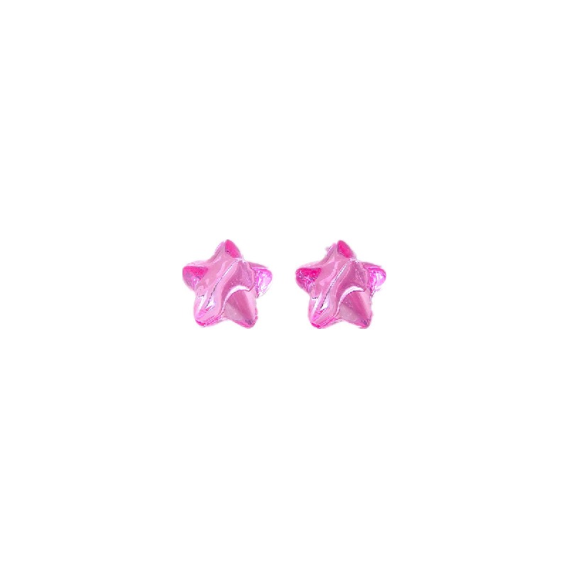 Transparent Star Acrylic Beads 11mm Glossy Translucent 60pcs 5