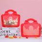 Matte Bow Zip Lock Plastic Handle Window Bags Pink Blue Red 10pcs 19x20 24x26cm 2