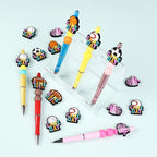 Silicone Focal Beads Ball Game Match Day Text 20pcs 10