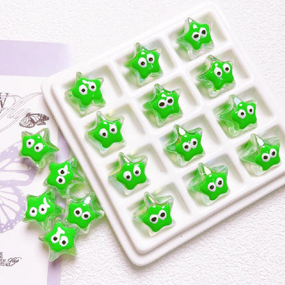 Glow Star Acrylic Beads 19mm Light In The Dark 5pcs 9
