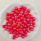 Plating Round Acrylic Beads 12mm Iridescent Transparent 550pcs 10