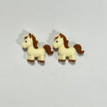 3D Yellow Pony Silicone Focal Beads 20 pcs