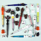 Silicone Halloween 3D Focal Beads Spooky Characters 20pcs