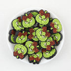 Halloween Bow Pumpkin Grinch Silicone Focal Beads 20Pcs  2