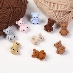 3D Cute Sweater Bear Silicone Focal Beads 20pcs