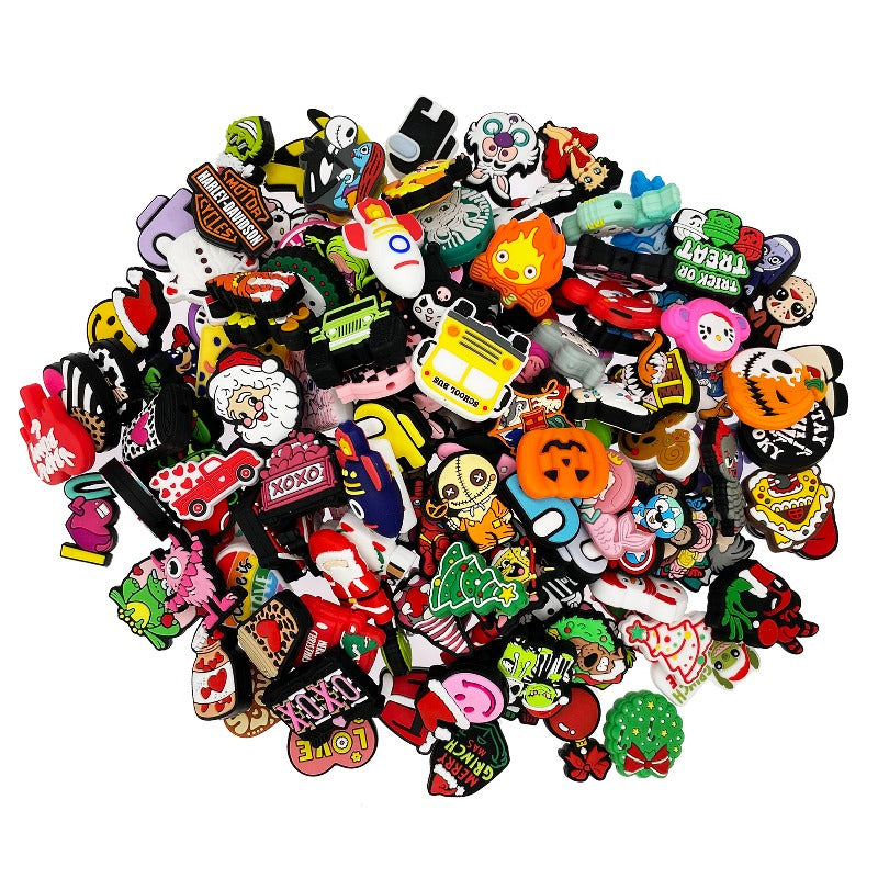 Silicone Focal Beads Bulk Different Random Mix 100Pcs