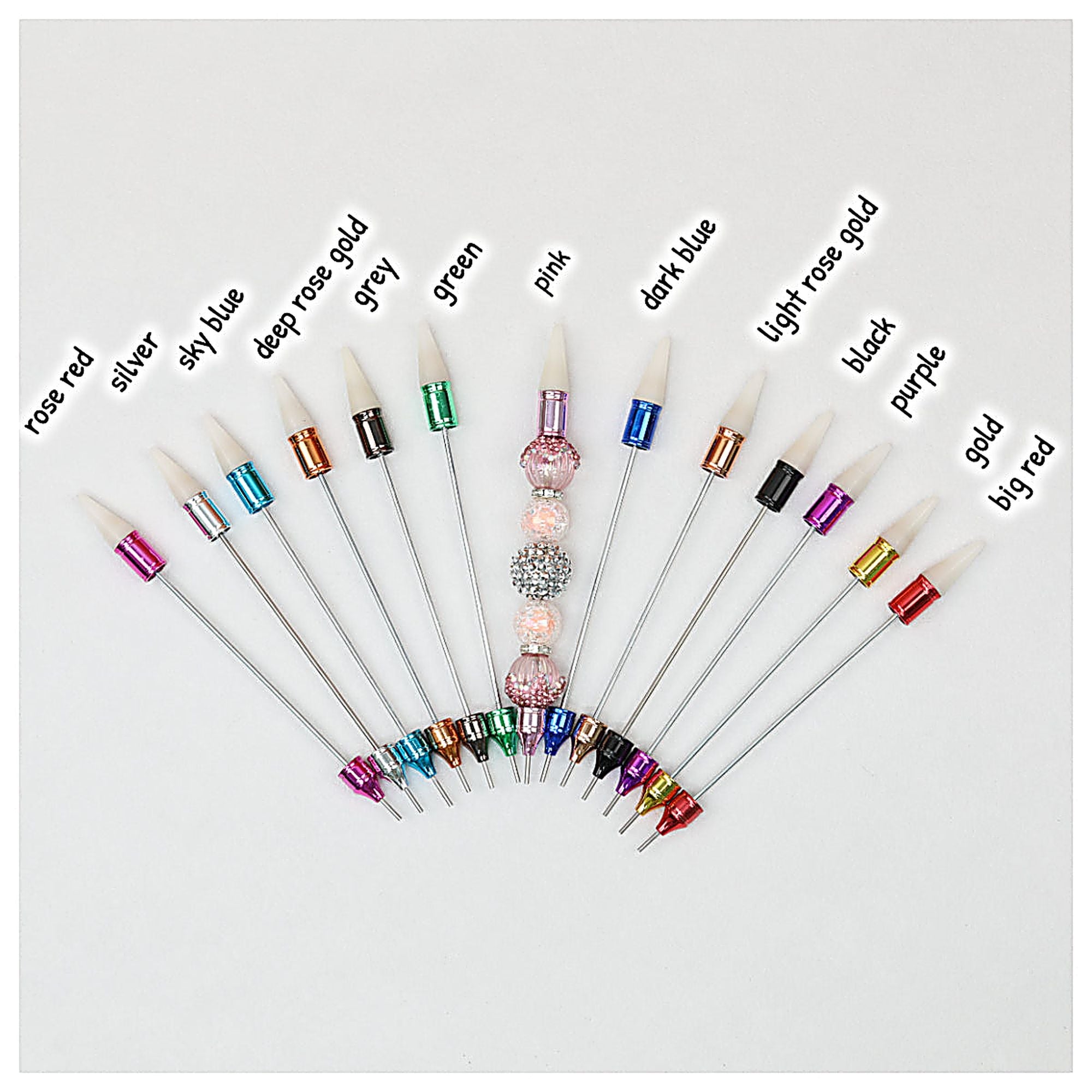 Beadable Double Head Point Drill Nail Tool Metal Handle 12.2cm