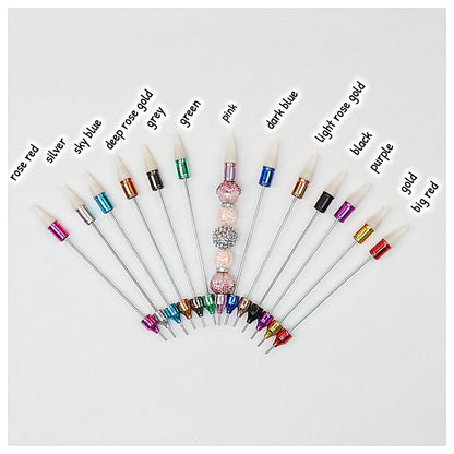 Beadable Double Head Point Drill Nail Tool Metal Handle 12.2cm