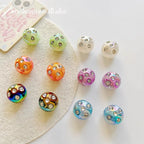Diamond Round Acrylic Beads 16mm Glossy Faceted Mixed Colors 10pcs 4
