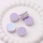 UV Plating Oreo Biscuit Resin Beads 12x23mm Glossy Multicolor 50pcs 6