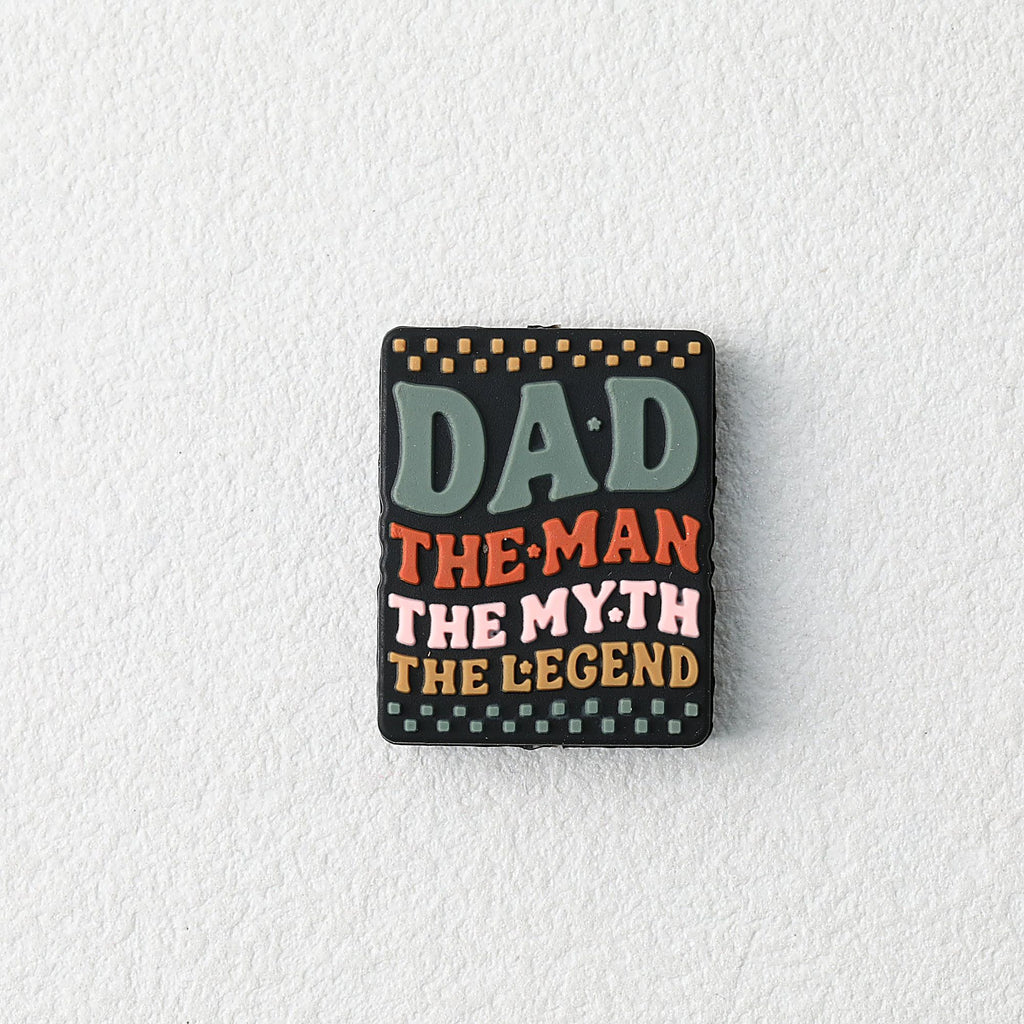 Silicone Focal Beads Dad Theme Legendary Dad Best Ever 20pcs - Legendary Dad / 1 Piece