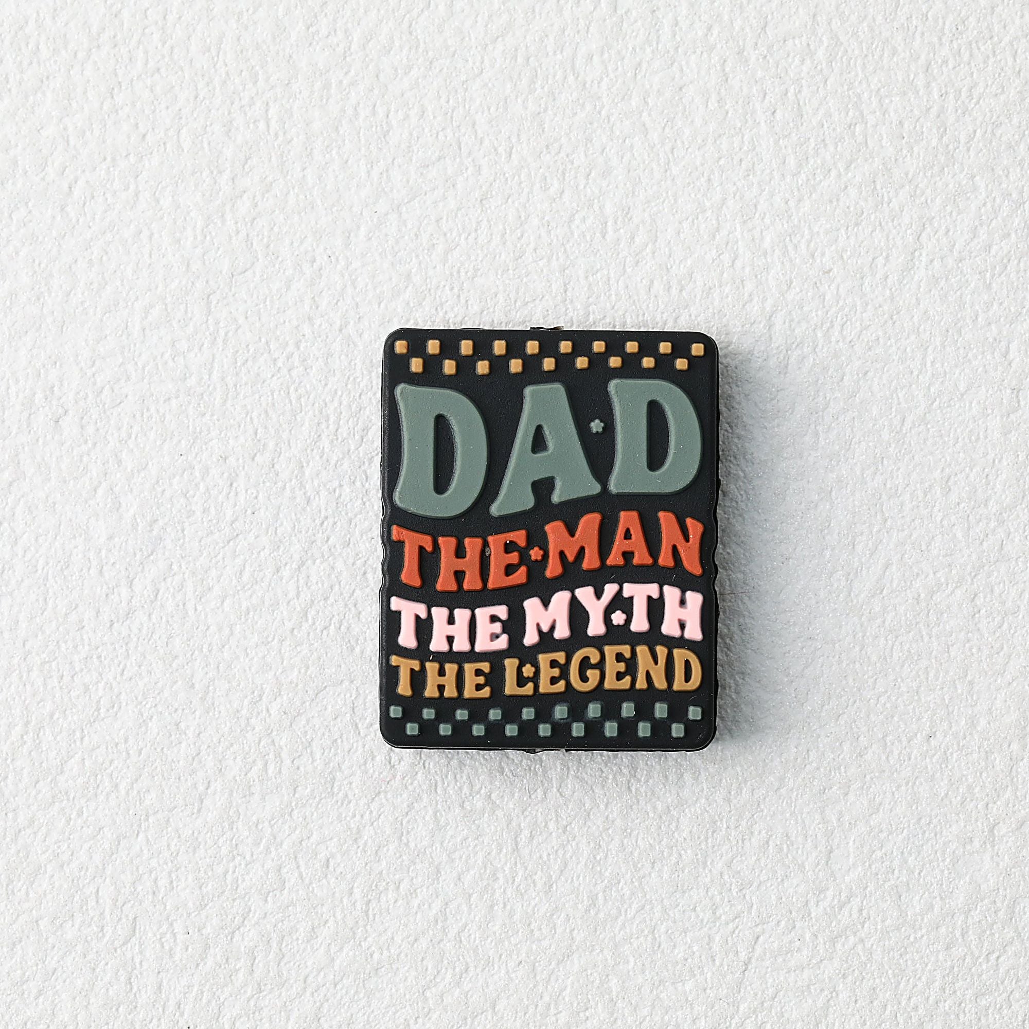 Silicone Focal Beads Dad Theme Legendary Dad Best Ever 20pcs - Legendary Dad / 1 Piece