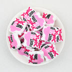 Her Fight Is My Fight Pink Ribbon Silicone Focal Beads 20Pcs  2