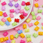 Colorful Bear Acrylic Beads 12x14mm Playful Design 20pcs 15