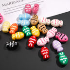 Painted Fish Acrylic Beads 22mm Colorful Cute 20pcs 4