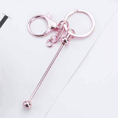 Beadable UV Plating DIY Metal Keychain