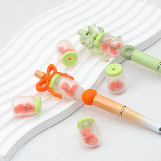 Halloween Pumpkin 3D Silicone Focal Beads 20 pcs
