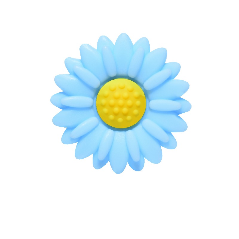 Silicone Focal Beads Daisy Sunflower Round Layout 20pcs 14